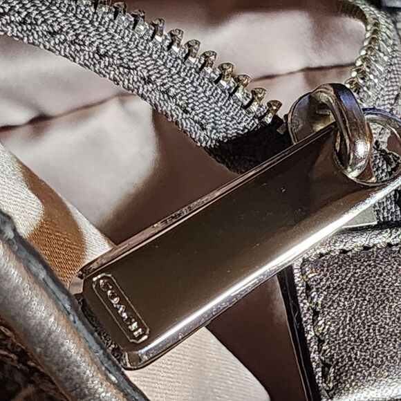 Coach Taylor Snake Print Alexis Tote Carryall Shoulder Bag Leather Trim F26034 - Picture 9 of 15